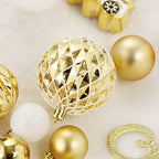 Christmas Platinum Painted Christmas Ball Set Hanging Ornaments