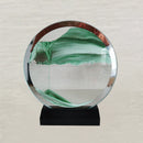 Round Quicksand Painting Decorations Ornaments Glass Crafts