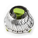 Handle Foldable Vegetable Drain Pan Kitchen Steamed Bun Steaming Rack