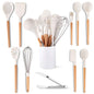 White Silicone Spatula Set Kitchen Tools