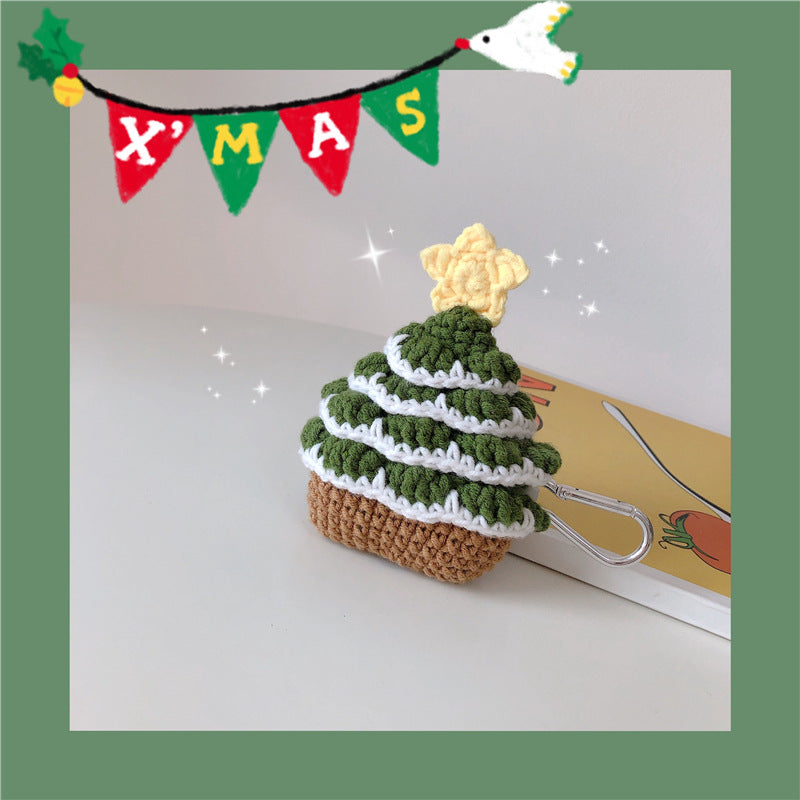 Compatible with Apple, Knitted Christmas Tree Bluetooth Headset Case