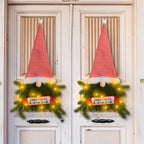 Glowing Christmas Wreath Upside Down Tree Stripes A Tall Hat