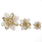 Christmas Decoration Wholesale Christmas Green Onion Powder Belt Hollow Flower Christmas Tree Wreath Ornament Pendant Ornament
