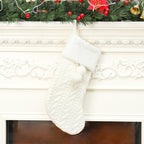 Christmas decorations knitted wool thick white socks hotel home Christmas socks