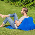 Waterproof Outdoor Inflatable Beach Pillow Triangle Cushion with Beach Mat_2