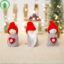 New Christmas Decoration Creative Wood Doll Doll Pine Cone Pendant Mini Doll Charm