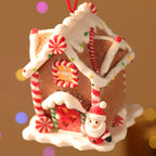 Christmas Decorations Soft Pottery Light-emitting Christmas House Creative Christmas LED Light-emitting Christmas House Christmas Decoration Pendant