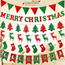 Arrange and decorate garland flag Christmas decorations