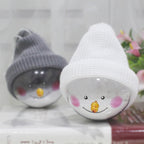 Christmas Decorations Christmas Snowman Children's Toy Plastic Christmas Ball Christmas Pendant Gift One Piece Ribbon