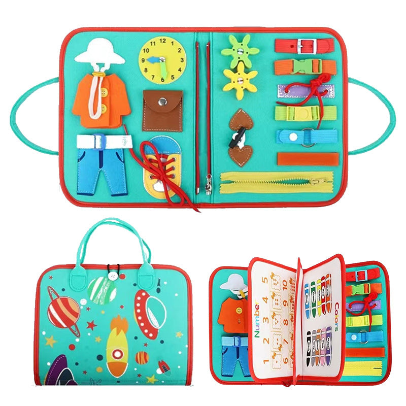 New Felt Busy Board Children's Early Education Educational Toys Felt Learning Dressing Board Early Childhood Education Teaching Aids
