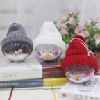 Christmas Decorations Christmas Snowman Children's Toy Plastic Christmas Ball Christmas Pendant Gift One Piece Ribbon