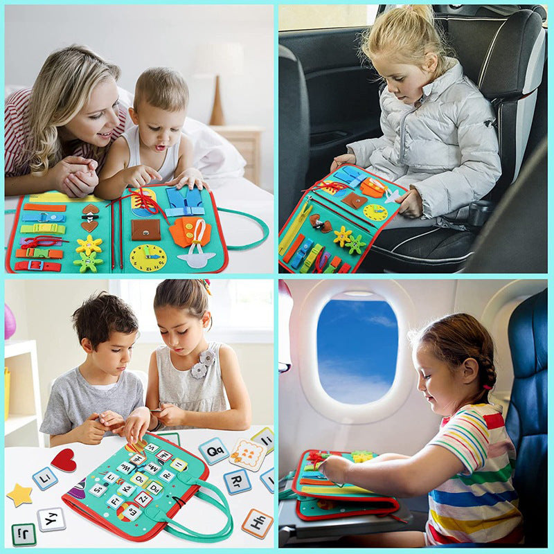 New Felt Busy Board Children's Early Education Educational Toys Felt Learning Dressing Board Early Childhood Education Teaching Aids