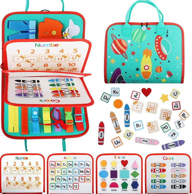 New Felt Busy Board Children's Early Education Educational Toys Felt Learning Dressing Board Early Childhood Education Teaching Aids