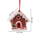 Christmas Decorations Soft Pottery Light-emitting Christmas House Creative Christmas LED Light-emitting Christmas House Christmas Decoration Pendant