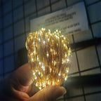 String Lights Solar String Lights Copper Wire LED Lights 8 Functions Outdoor Waterproof Garden Lights Christmas Decorative Lights