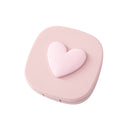 Macaron Color Square Love Contact Lens Case Contact Lens Storage Box Portable Mirror